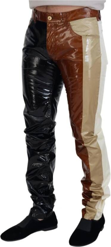 Dolce & Gabbana Leather Trousers Meerkleurig Heren