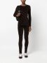 Dolce & Gabbana Bruine katoenen leggings met hoge taille Brown Dames - Thumbnail 4