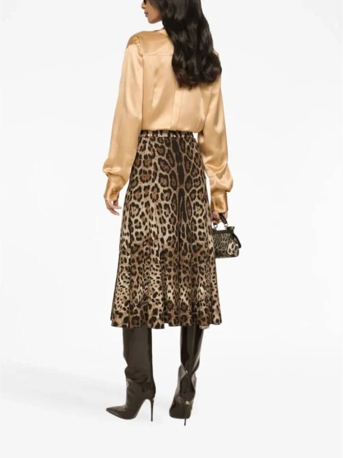 Dolce & Gabbana Leopard-print Cirkelrok Meerkleurig Dames