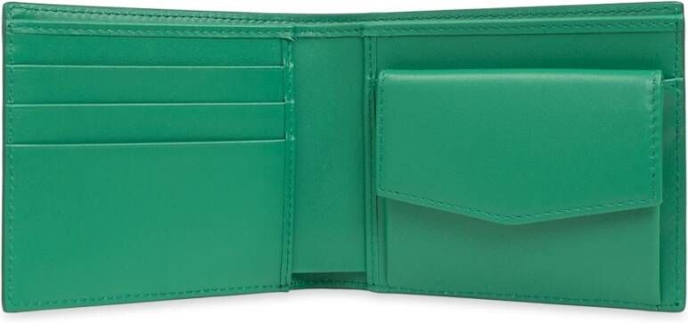 Dolce & Gabbana Leren portemonnee met logo Groen Unisex