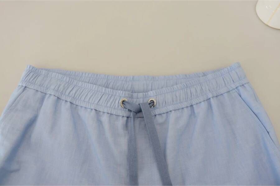 Dolce & Gabbana Lichtblauwe Bermuda Shorts met middelhoge taille Blue Heren