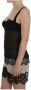 Dolce & Gabbana Zwarte Zijden Bloemenkant Lingerie Top Black Dames - Thumbnail 2