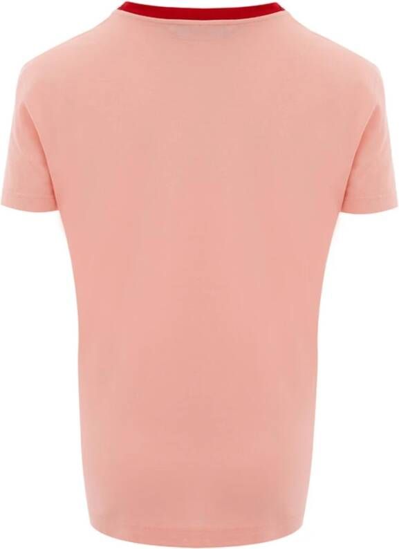 Dolce & Gabbana Roze Katoenen T-Shirt met Bedrukt Logo Pink Dames