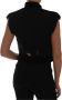 Dolce & Gabbana Black Embellished Floral Military Jacket Vest Zwart Dames - Thumbnail 2