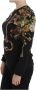 Dolce & Gabbana Middeleeuwse Gouden Sleutel Bloemenprint Blouse Black Dames - Thumbnail 2