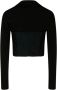 Dolce & Gabbana Gelaagde-Shirt Korset Top met Puntige Kraag Black Dames - Thumbnail 4