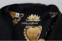 Dolce & Gabbana Zwarte Zijden Satijnen Shirt met Gouden Hartprint Black Heren - Thumbnail 6