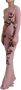 Dolce & Gabbana Roze Bloem Versierde One Shoulder Jurk Pink Dames - Thumbnail 2