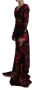 Dolce & Gabbana Zwarte bloemen A-Line Sheath jurk Multicolor Dames - Thumbnail 2