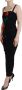 Dolce & Gabbana Zwarte Wollen Sheath Jurk met Rode Rozen Borduursel Zwart - Thumbnail 2