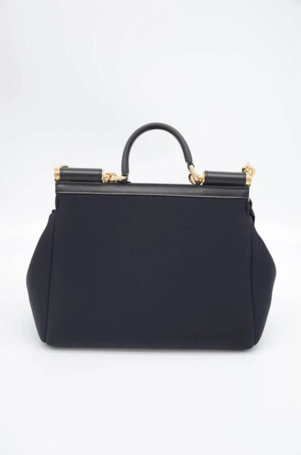 Dolce & Gabbana Medium Sicily Tas Neopreen Zwart Black Dames