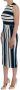 Dolce & Gabbana Blauw Wit Gestreepte Zijden Sheath Jurk Multicolor Dames - Thumbnail 2