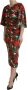 Dolce & Gabbana Multicolor Geranium Zijden Sheath Midi Jurk Multicolor - Thumbnail 4