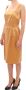 Dolce & Gabbana Bronzen zijden knielange jurk met rits Brown Dames - Thumbnail 2