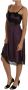 Dolce & Gabbana Paarse Zijden Stretch Zwarte Kant A-Lijn Jurk Purple Dames - Thumbnail 2