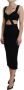 Dolce & Gabbana Zwart Viscose Bodycon Sheath Midi Jurk Black Dames - Thumbnail 2
