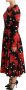 Dolce & Gabbana Zwarte Sicily Bag Print Uitlopende Midi Jurk Multicolor Dames - Thumbnail 2