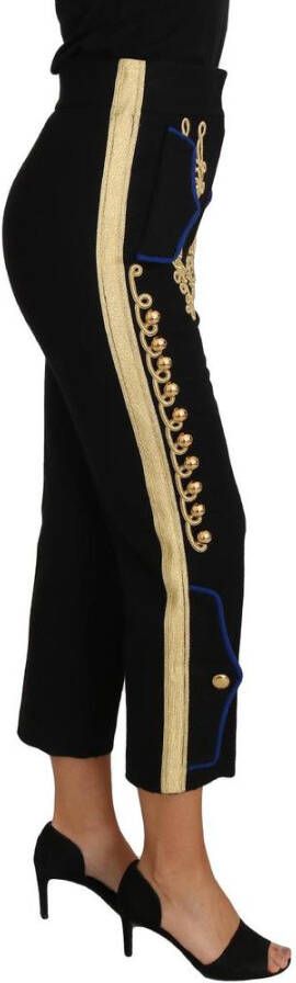 Dolce & Gabbana Militaire verfraaide broek Zwart Dames