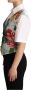 Dolce & Gabbana Mint Groene Bloemen Zijden Vest Multicolor Dames - Thumbnail 2