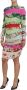 Dolce & Gabbana Multicolor Bloemen Sheath Jurk met Logo Details Meerkleurig Dames - Thumbnail 2