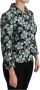 Dolce & Gabbana Multicolor Floral Blazer Coat Polyester Jacket Zwart Dames - Thumbnail 2