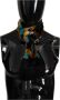 Dolce & Gabbana Multicolor Logo Sjaal Wrap Zwart - Thumbnail 2