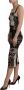 Dolce & Gabbana Multicolor Patchwork Midi Bloemen Zijden Luipaard Bodycon Jurk Multicolor Dames - Thumbnail 2