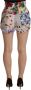 Dolce & Gabbana Multicolor Patchwork Shorts met Hoge Taille van Katoen Multicolor Dames - Thumbnail 2
