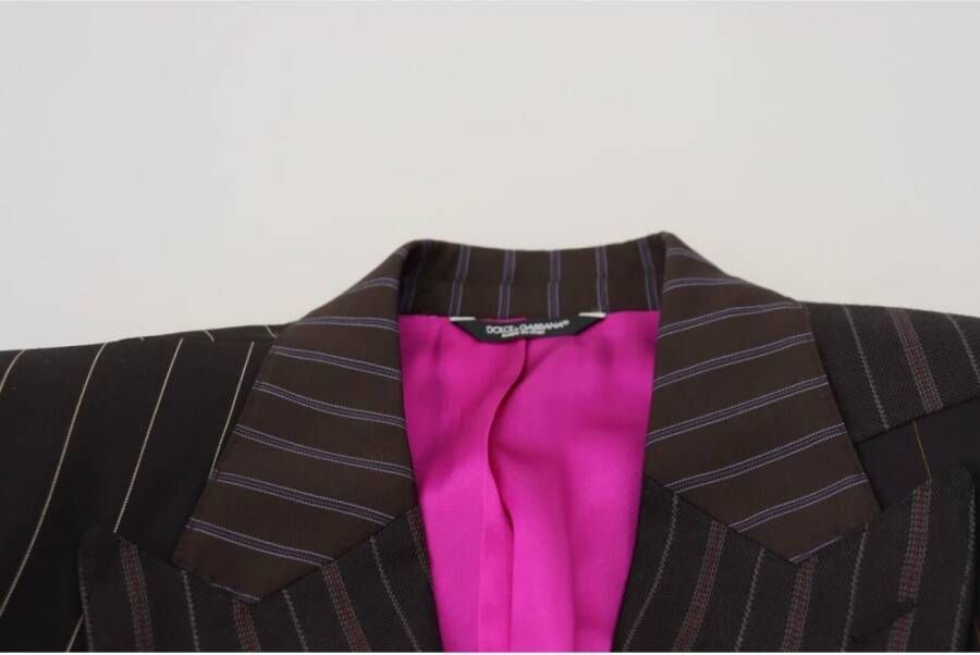 Dolce & Gabbana Multicolor Patchwork Strepen Sicilia Blazer Multicolor Heren