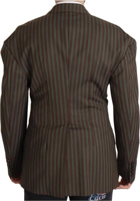 Dolce & Gabbana Multicolor Stripes Double Breasted Blazerjas Meerkleurig Heren