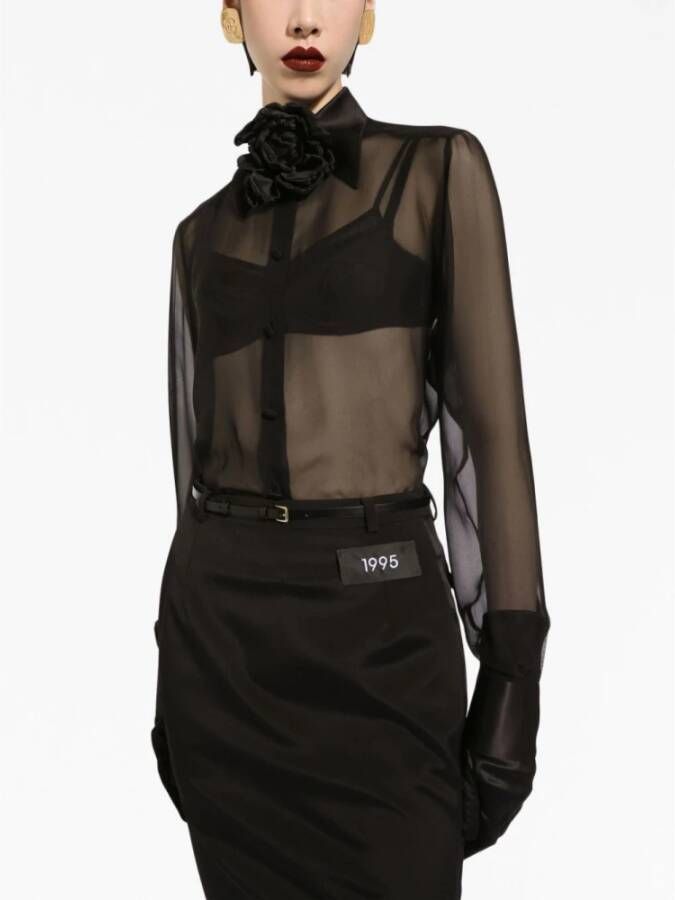 Dolce & Gabbana N0000 Overhemd Zwart Dames
