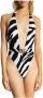 Dolce & Gabbana Zebra Print Halternek Badpak Black Dames - Thumbnail 2