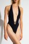Dolce & Gabbana Badpak met diepe halslijn en riem Black Dames - Thumbnail 2