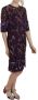 Dolce & Gabbana Paarse bloemen kanten jurk met kristallen Purple Dames - Thumbnail 2