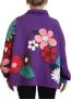 Dolce & Gabbana Elegant Paarse Bloemenprint Pullover Katoenen Trui Purple Dames - Thumbnail 2