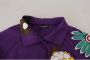 Dolce & Gabbana Elegant Paarse Bloemenprint Pullover Katoenen Trui Purple Dames - Thumbnail 5