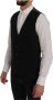 Dolce & Gabbana Gestreept Single Breasted Vest Black Heren - Thumbnail 2