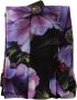 Dolce & Gabbana Zwarte Bloemenprint Nylon Kousen Purple Dames - Thumbnail 2