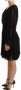 Dolce & Gabbana Zwarte Mesh Geplooide Mini Zijden Stretch Jurk Black Dames - Thumbnail 2