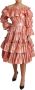 Dolce & Gabbana A-lijn lange mouwen jurk met metallic accenten Pink Dames - Thumbnail 2