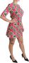 Dolce & Gabbana Prachtige Shift Mini Jurk met Cupcake Print Pink Dames - Thumbnail 2