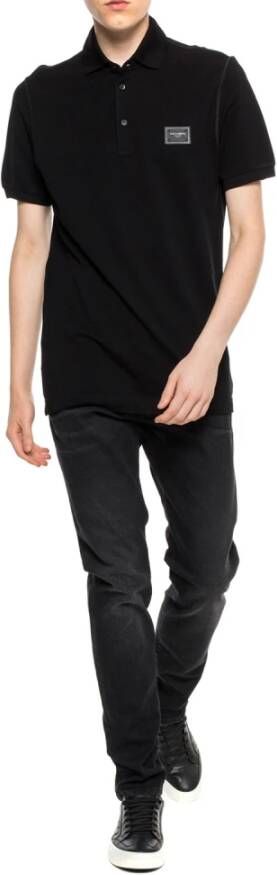 Dolce & Gabbana Poloshirt met logo plakkaat Zwart - Foto 6