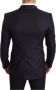 Dolce & Gabbana Pre-owned Blue Cashmere Silk Slim Fit Sicilia Blazer Blauw Heren - Thumbnail 2