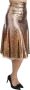 Dolce & Gabbana Pre-owned Gold Sequined High Waist Midi Skirt Geel Dames - Thumbnail 2