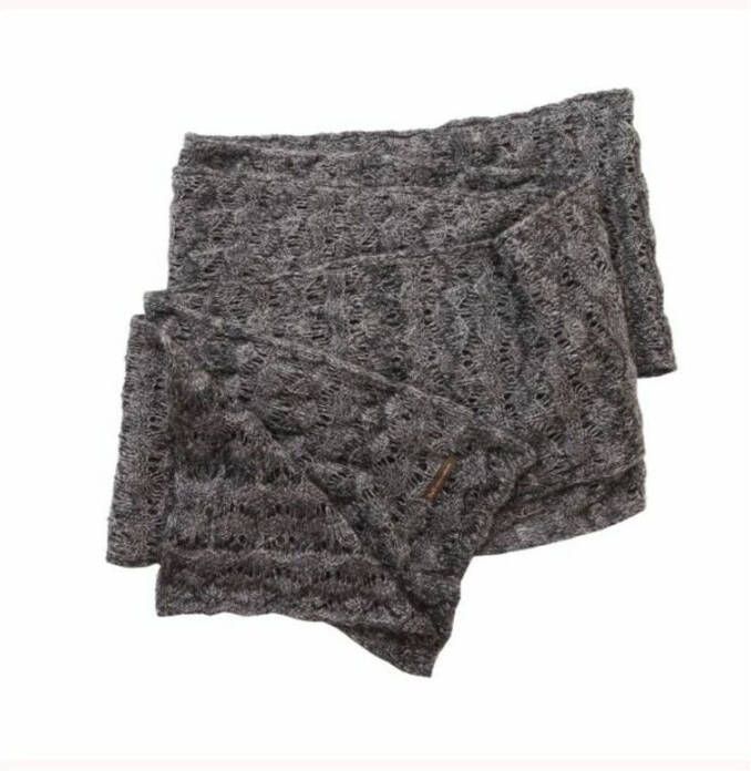 Dolce & Gabbana Pre-owned open knitted scarf with lurex Grijs Dames
