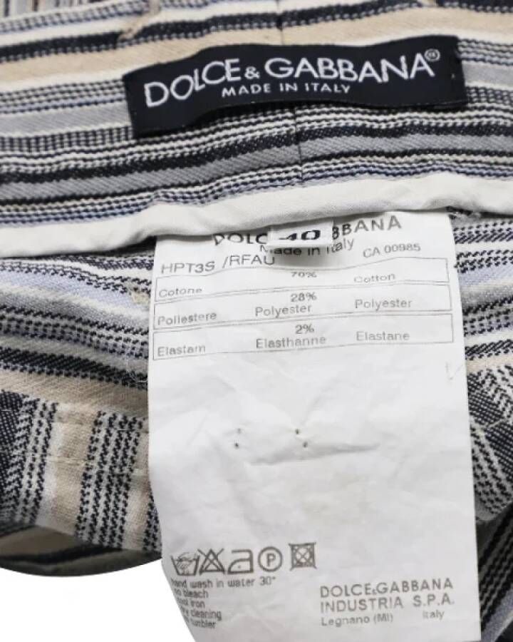 Dolce & Gabbana Pre-owned Cotton bottoms Grijs Dames