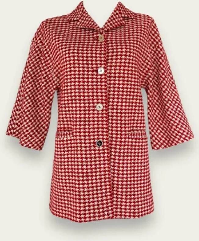 Dolce & Gabbana Pre-owned Wool outerwear Red Dames