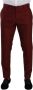 Dolce & Gabbana Red Cashmere Silk Dress Men Trouser Pants Rood Heren - Thumbnail 2