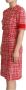 Dolce & Gabbana Red Checkered Cotton Embellished Sheath Dress Rood Dames - Thumbnail 2