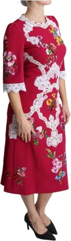 Dolce & Gabbana Dag Midi -jurk Rood Dames